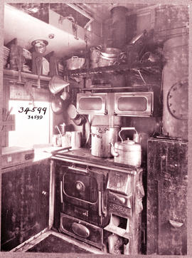 SAR interior of Prime Minister's private saloon No 66 'Waterval', kitchen.