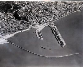 "Port Elizabeth, 1936. Aerial view of Port Elizabeth harbour."