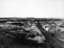 Durban, 1923. Construction of graving dock.