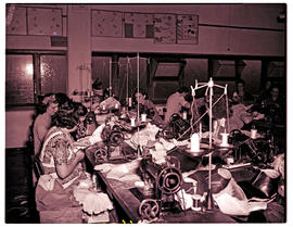 "Uitenhage, 1948. Interior of Finewool factory."