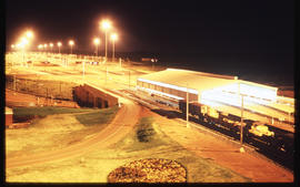 Bapsfontein. Sentrarand marshalling yard at night.