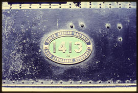 Number plate of SAR Class 19 No 1413.