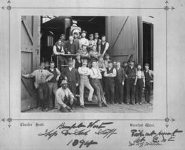 Beaufort West, 1894. Locomotive staff with AG Wadsen at top centre.