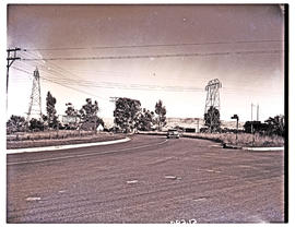 Colenso, 1949. Road signs at entrance to town.