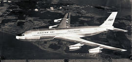 Boeing 707, registration N714PA. Boeing factory photo. Boeing 707 Intercontinental Jet Transport.