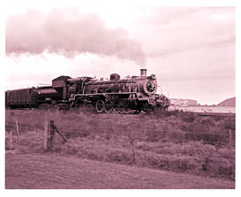 Knysna, 1978. SAR Class 24 No 3527 leaving.