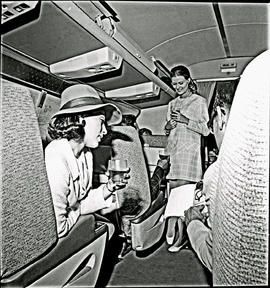 
SAA Boeing 707 interior. Cabin service.
