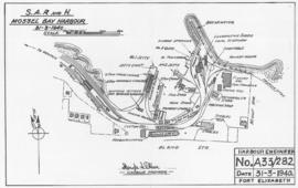 Mossel Bay, 1940. Sketch of Mossel Bay Harbour.