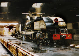 Bulawayo, Zimbabwe. NZR Class 15 No 406 in shed.