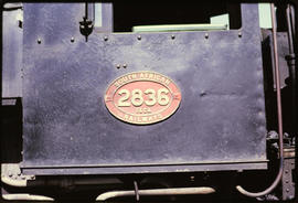 Number plate of SAR Class 15CA No 2836.