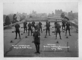 Johannesburg, July 1909. CSAR Physical Drill team, winners of Durban military tournament training...