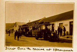 Hermanus, circa 1912. First SAR Dennis bus to arrive.
