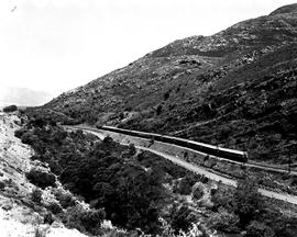 Tulbagh district, 1970. Blue Train in Tulbaghkloof.