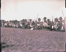 Line of Zulu warriors.