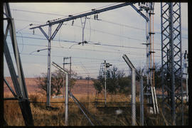 Brakwal, August 1984. Overhead 3 kV equipment at Brakwal-West. [T Robberts]