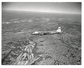 Johannesburg, 1946. SAA Douglas DC-4 ZS-AUB 'Outeniqua' in flight. Note this photo of ZS-AUB is u...