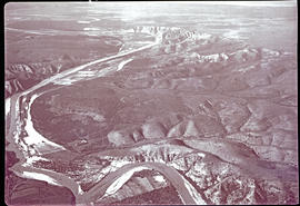 Knysna district, 1935. Aerial view over meandering river.