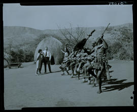 Natal, 1968. Zulu group dancing for visitors.