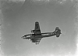 Johannesburg, 1946. SAA Douglas DC-4 ZS-AUB 'Outeniqua' in flight. Note flying springbok roundel.
