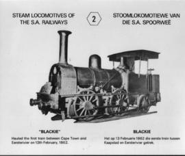 SAR postcard series No 2: First locomotive imported to South Africa by Messrs E & J Pickering...