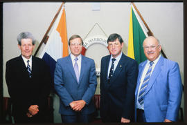 Group of dignitaries at the National Sea Rescue Institute, Mr Mike Myburg of SAR&H second fro...