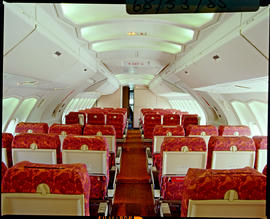 Boeing 747 interior. Upper deck.