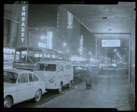 Durban, 1968. City street at night.