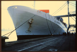 Durban, July 1989. 'SA Sederberg' berthed in Durban Harbour.