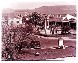 "Uitenhage, 1947. Market Square viewed from the Town Hall."