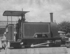 Walvis Bay.Narrow gauge 2-4-2T 'Hope' built for the Walvis Bay Railway in 1899. Built by Kerr Stu...