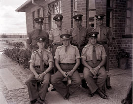 Kroonstad, circa 1948. Railway police at Railway Police Training College.