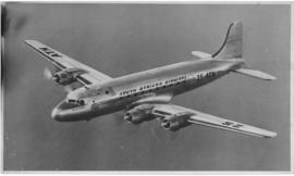 Douglas DC-4 aircraft. Note this is a mockup i.e. artist's impression. The real 'Jan van Riebeeck...