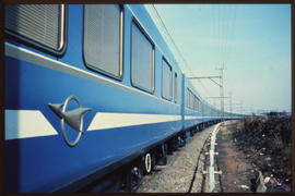 Blue Train en route showing 1972 logo.