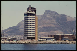 Cape Town. Harbour control tower in Table Bay Harbour.