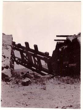 Circa 1900. Anglo-Boer War. Broken culvert near Modder River.