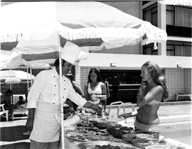 Port Elizabeth, 1972. Hotel buffet.