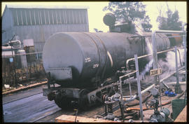 Boksburg, October 1979. CFM tanker wagon off-loading coconut oil. [Jan Hoek]