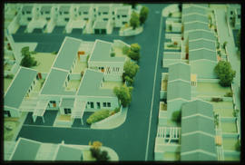 Architectural model of housing development.