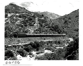 Tulbagh district, 1955. Blue Train in Tulbaghkloof.