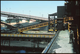 Richards Bay, November 1979. Coal conveyors at Richards Bay Harbour. [De Waal Louw]