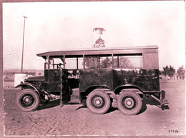 Durban, 1923. SAR Thornycroft three-axle combination bus and truck No R22.