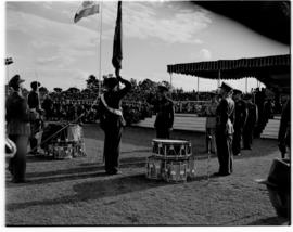 Pretoria, 31 March 1947. Royal family for drumhead service at Voortrekkerhoogte.