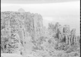Graaff-Reinet, 1929. Eastern ramparts of the Valley of Desolation, 500 ft high.