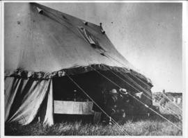 Circa 1902. Construction Durban - Mtubatuba: Parliamentary group at luncheon tent. (Album on Zulu...