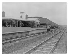 Bethulie, June 1970. Opening of new station by Mr J Kruger. Station platform.