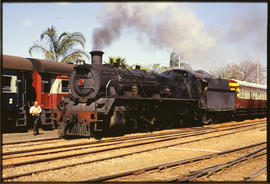 Messina, August 1973. SAR Class 19D No 2715 with passenger train to Beit Bridge.