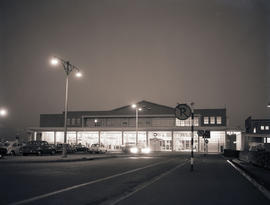 Johannesburg, 1965. Jan Smuts airport. Terminal building at night.