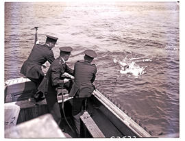 Durban, 1950. Rescue demonstration by the SAR Water Police.