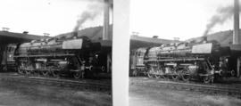 Stereoscopic images of German steam locomotives.