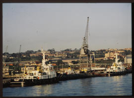 Port Elizabeth, 1983. SAR tugs in Port Elizabeth Harbour. [T Robberts]